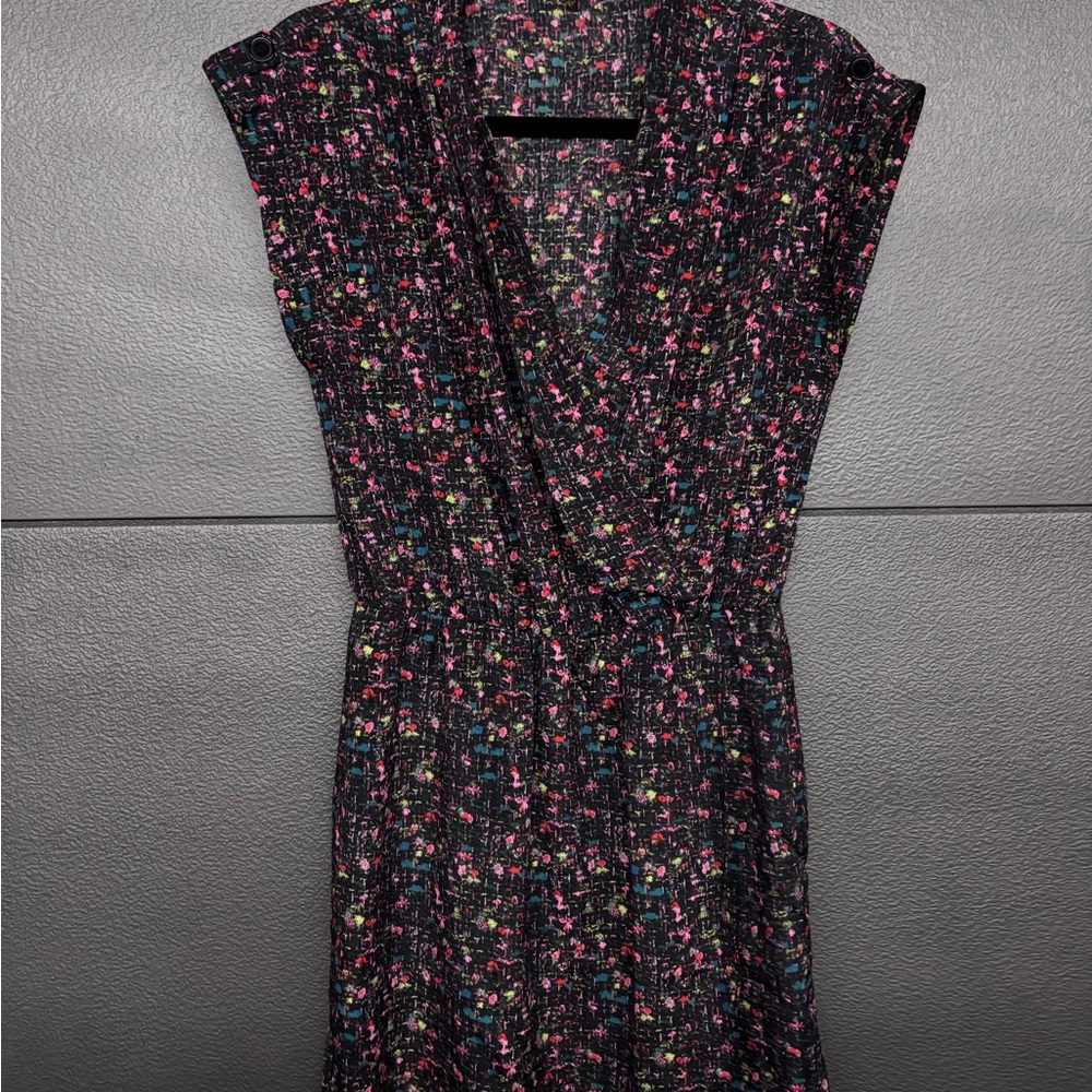 Elegant Black Floral Mini Dress